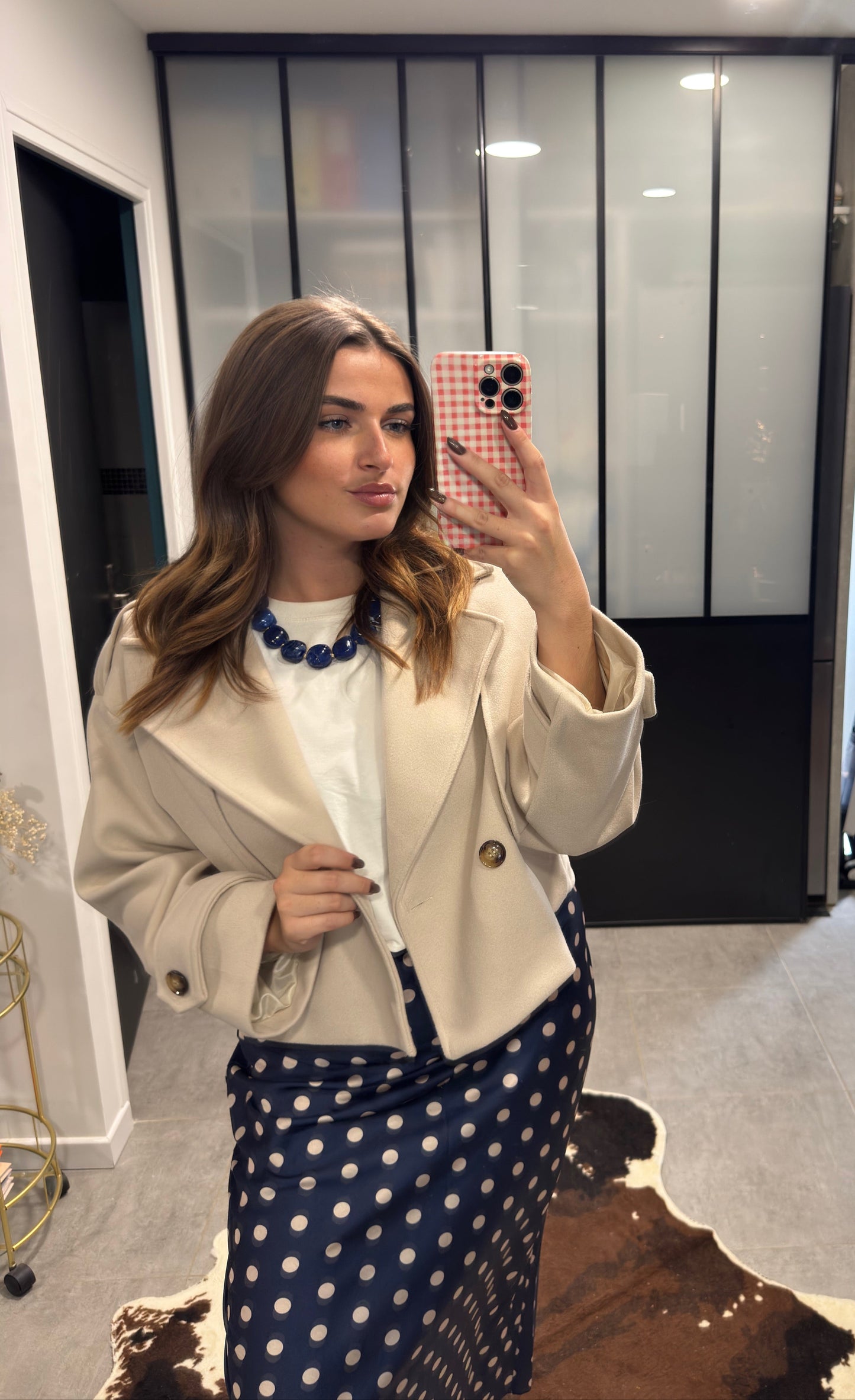 Veste courte beige "Solange"