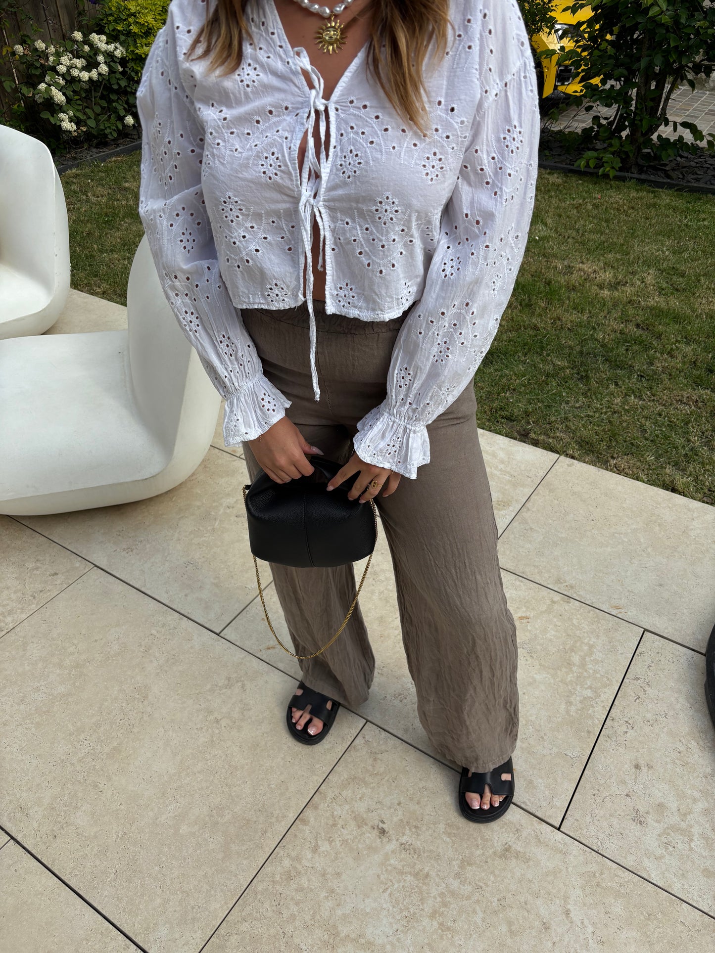 Pantalon lin Lino taupe