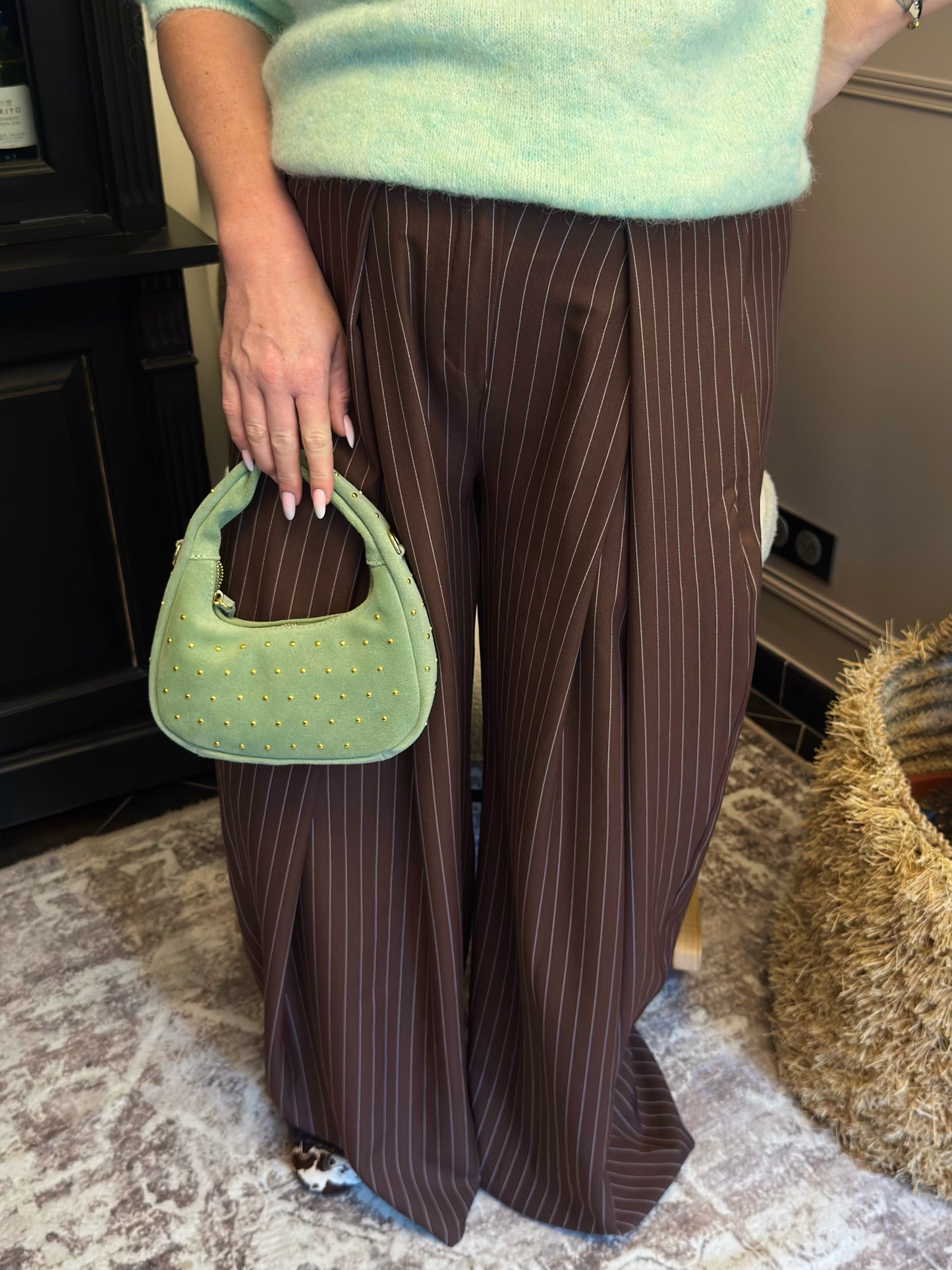 Pantalon "Fabien " - Rayé choco