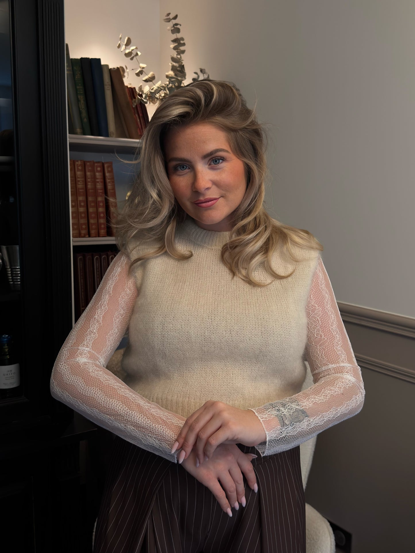 Top dentelle - Blanc