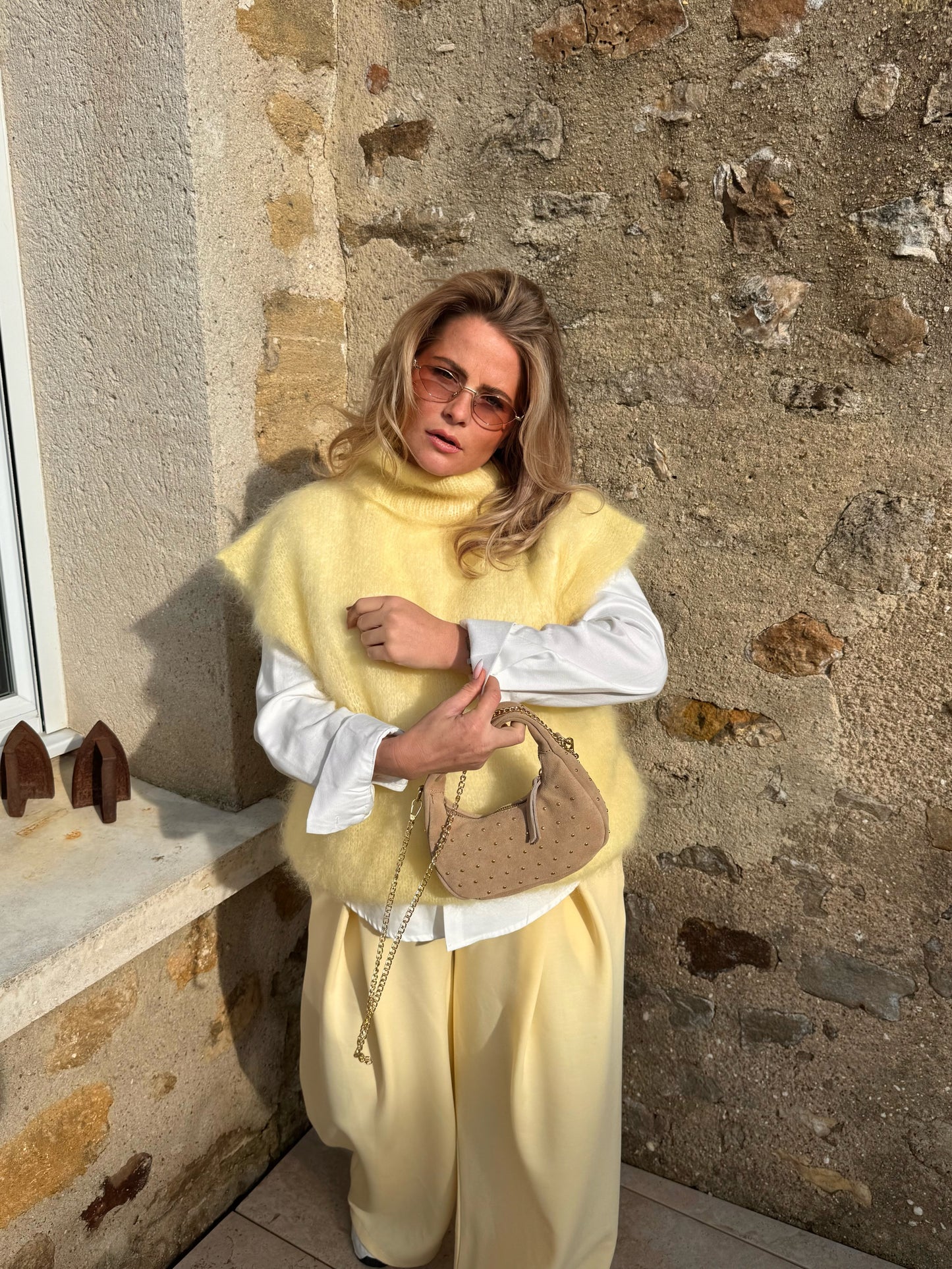 Pull " Momo" - Jaune