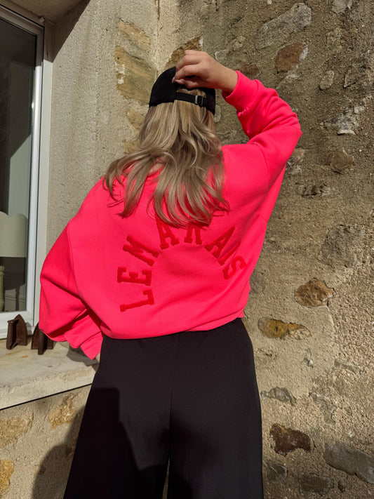 Sweat "Le marais " - Rose fluo