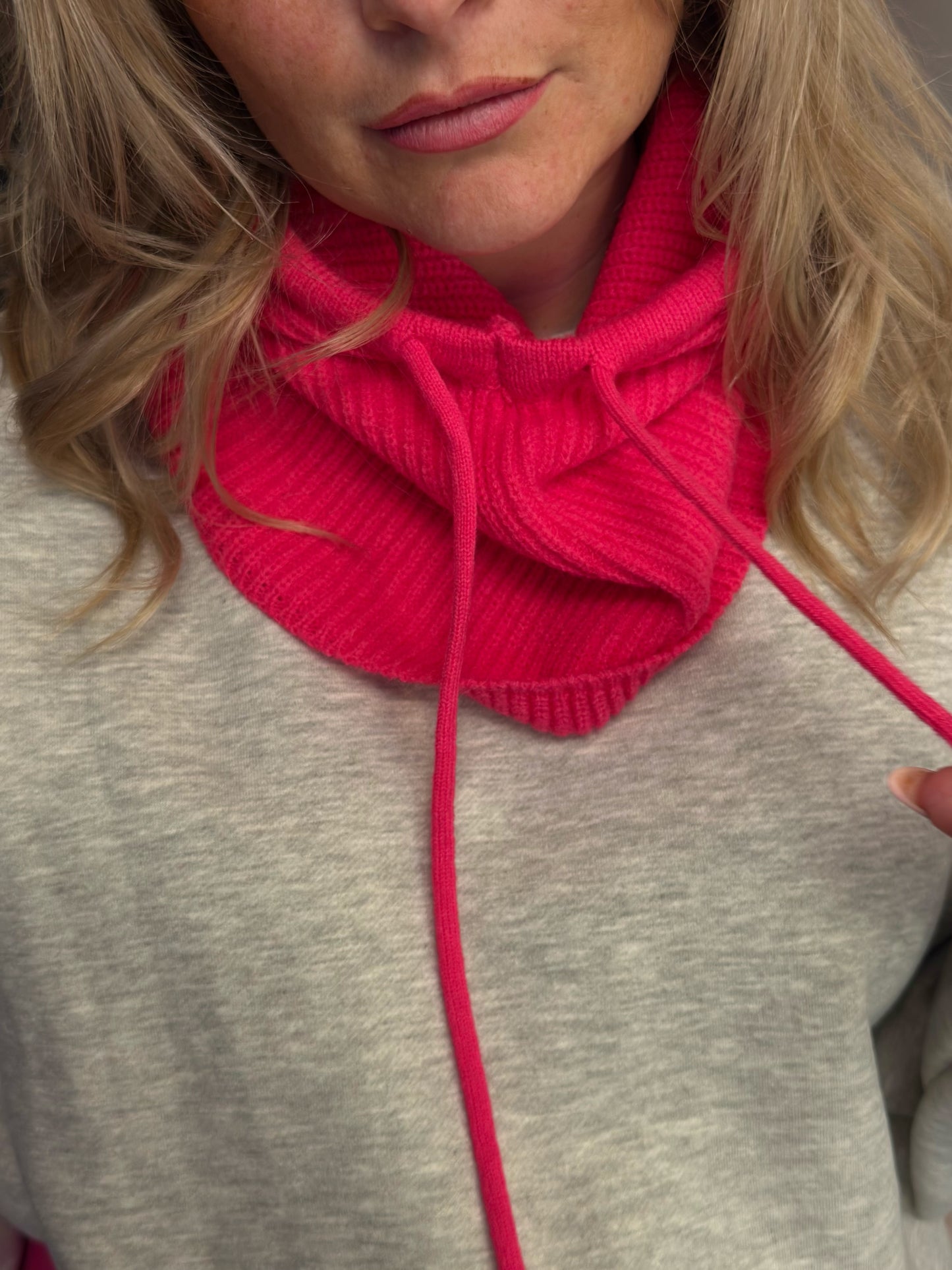 Capuche en "maille" -Fushia