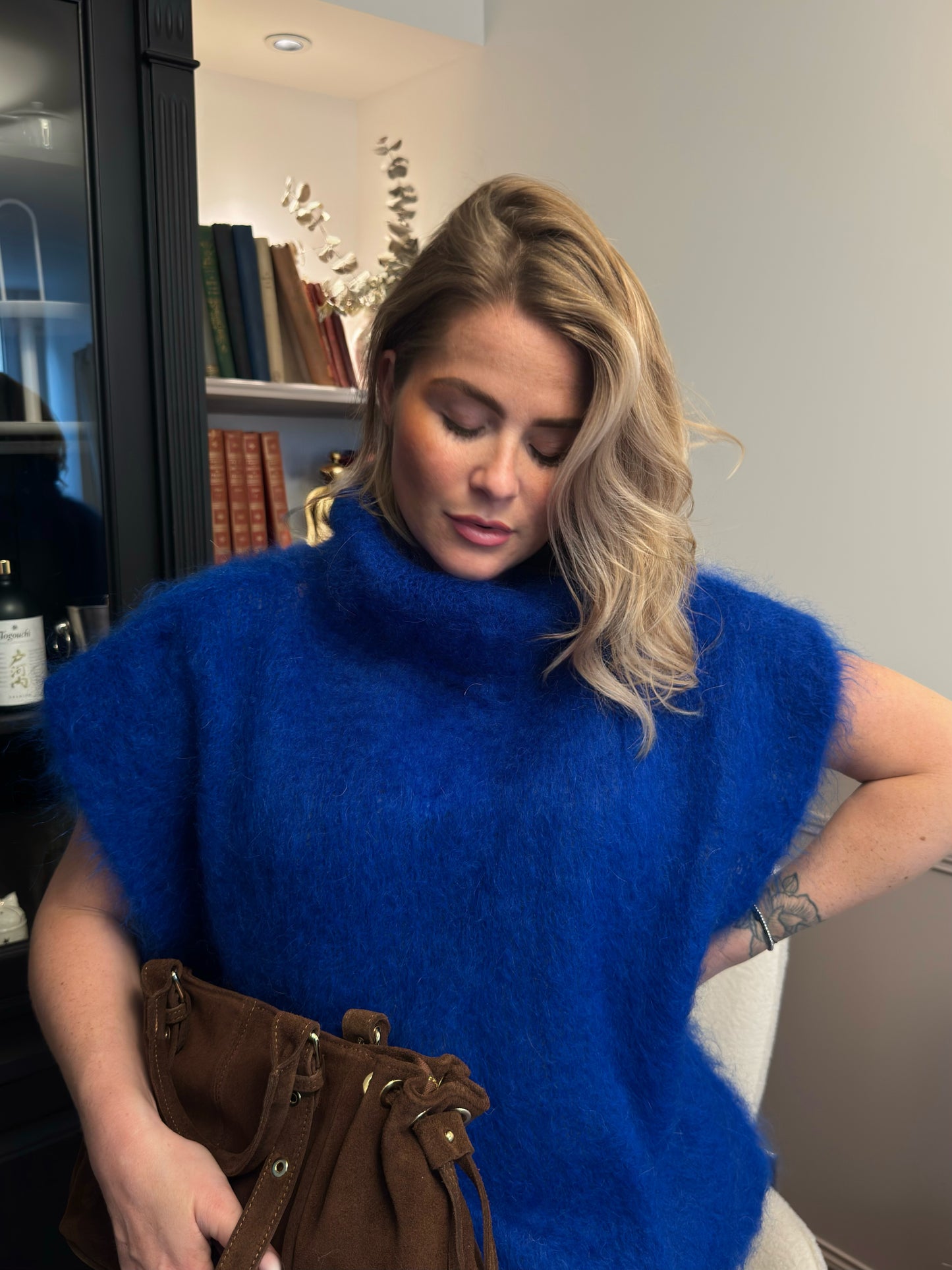 Pull " Momo" - bleu royal