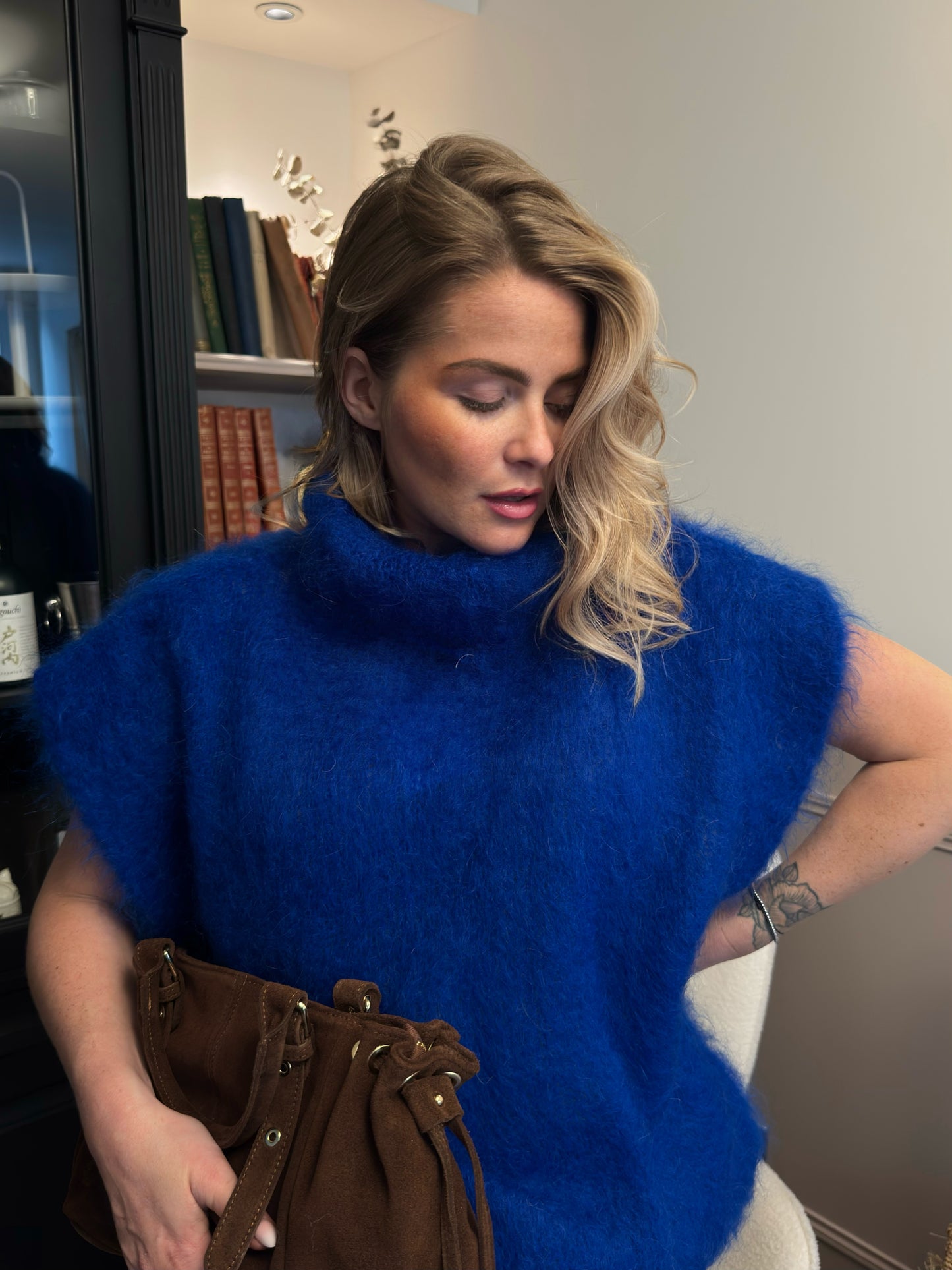 Pull " Momo" - bleu royal