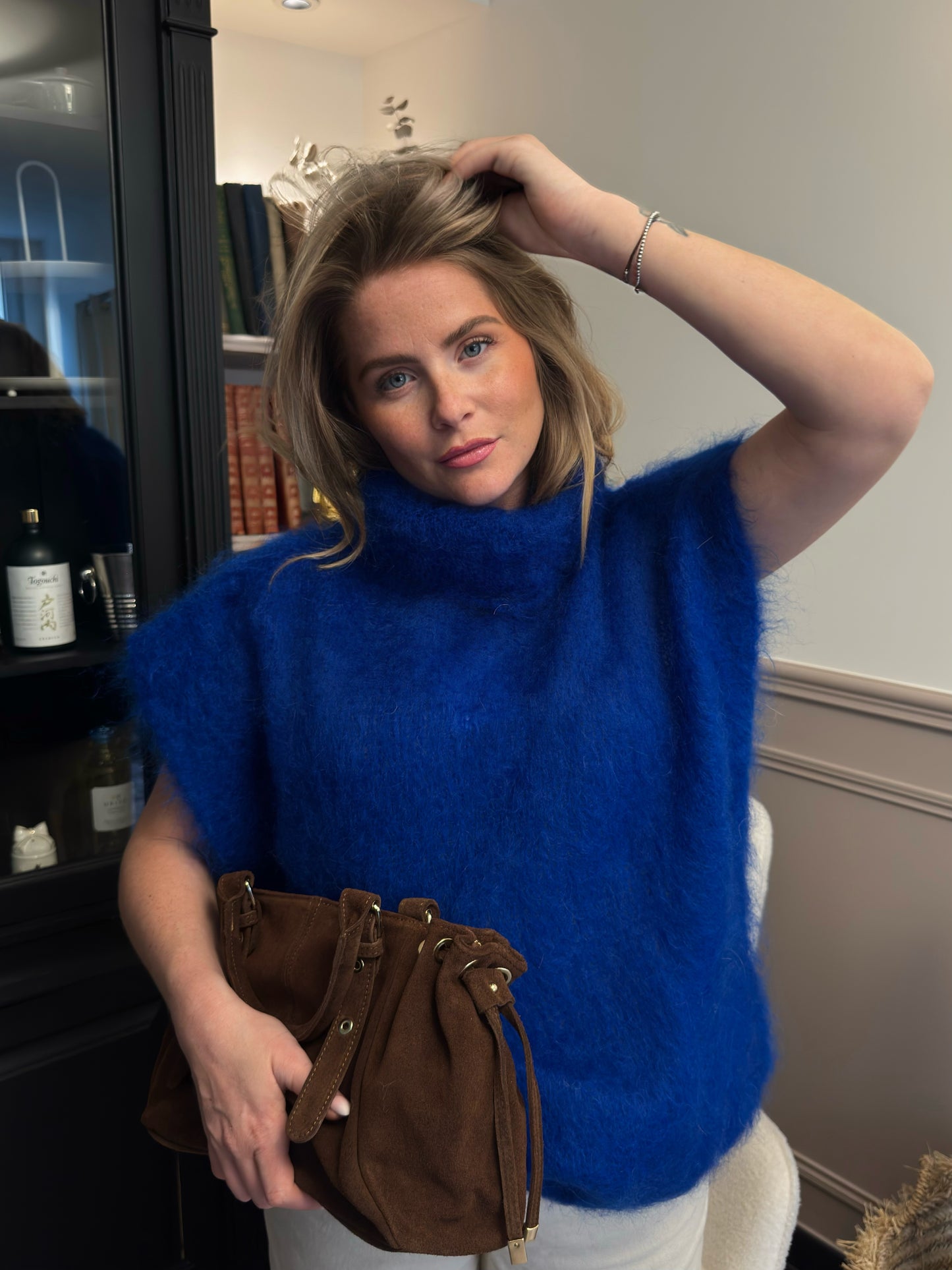 Pull " Momo" - bleu royal