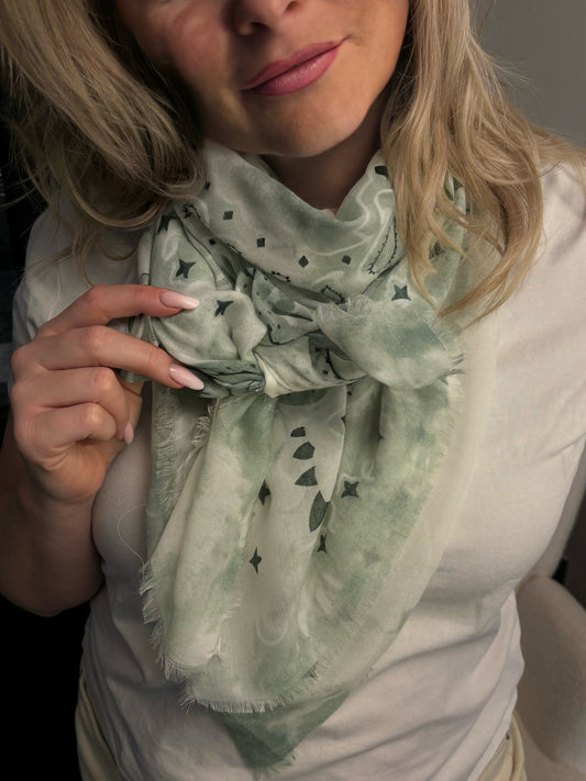 Echarpe Bandana - vert tie & dye