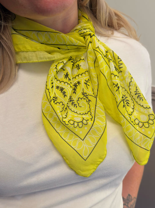 Foulard Bandana- vert fluo