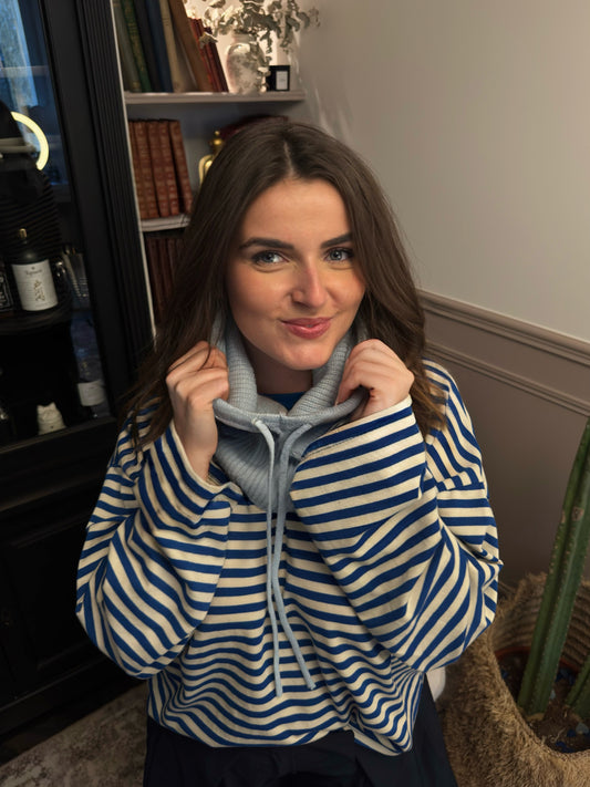 Capuche en "maille" - Bleu ciel