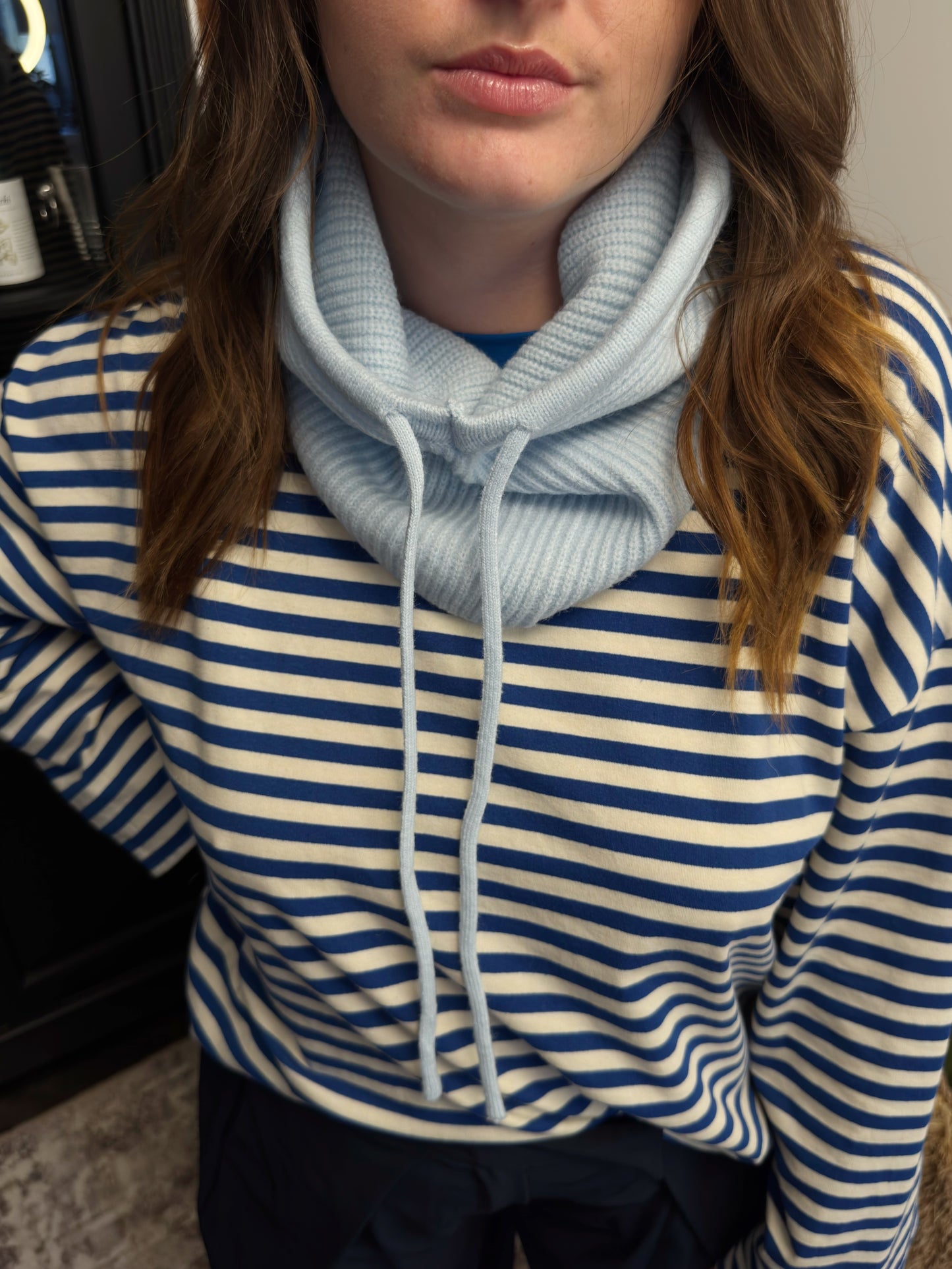 Capuche en "maille" - Bleu ciel