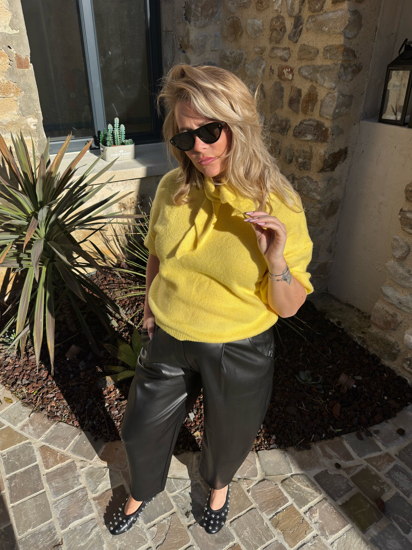 Pull " Claudie" - Jaune