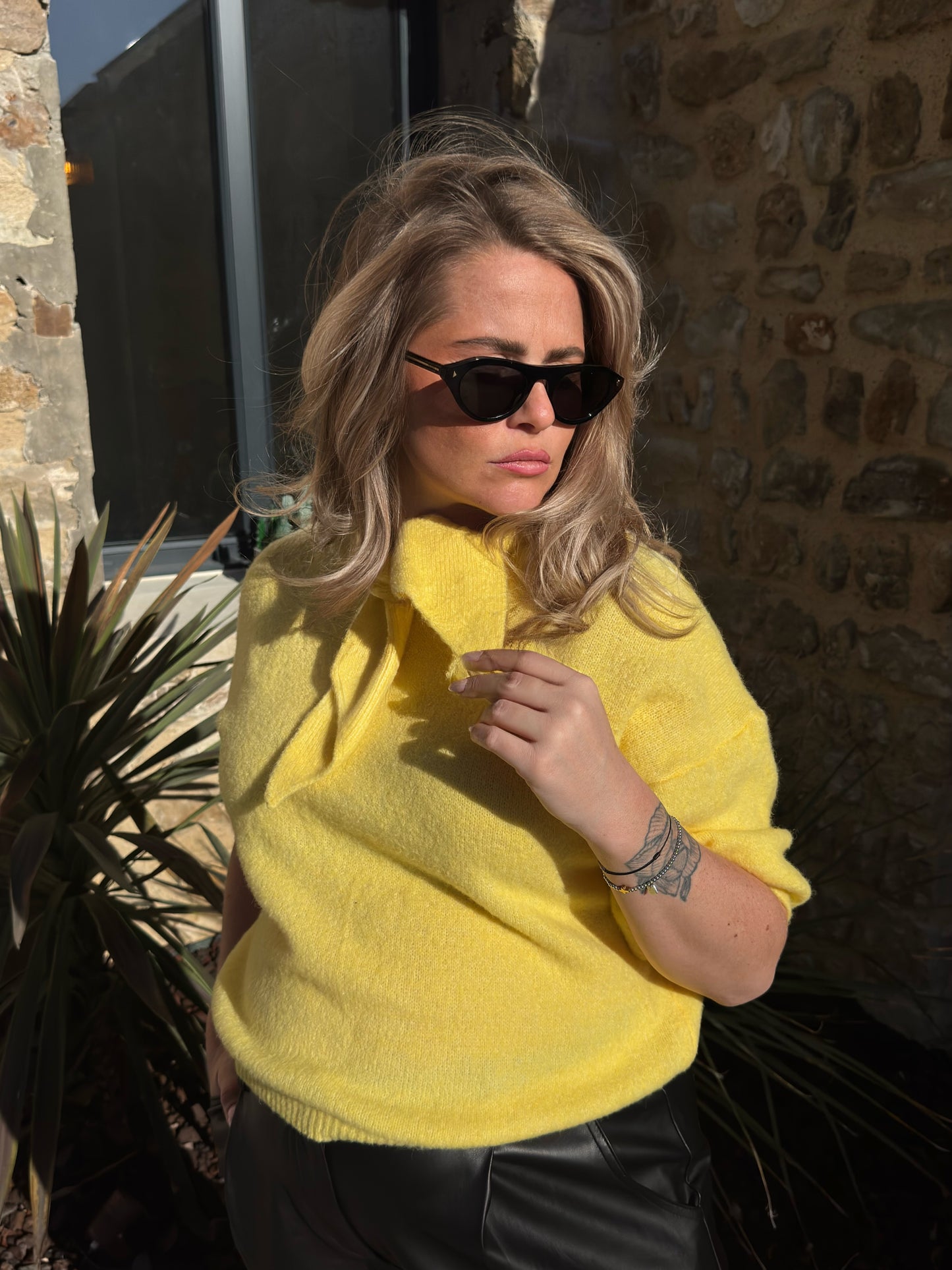 Pull " Claudie" - Jaune