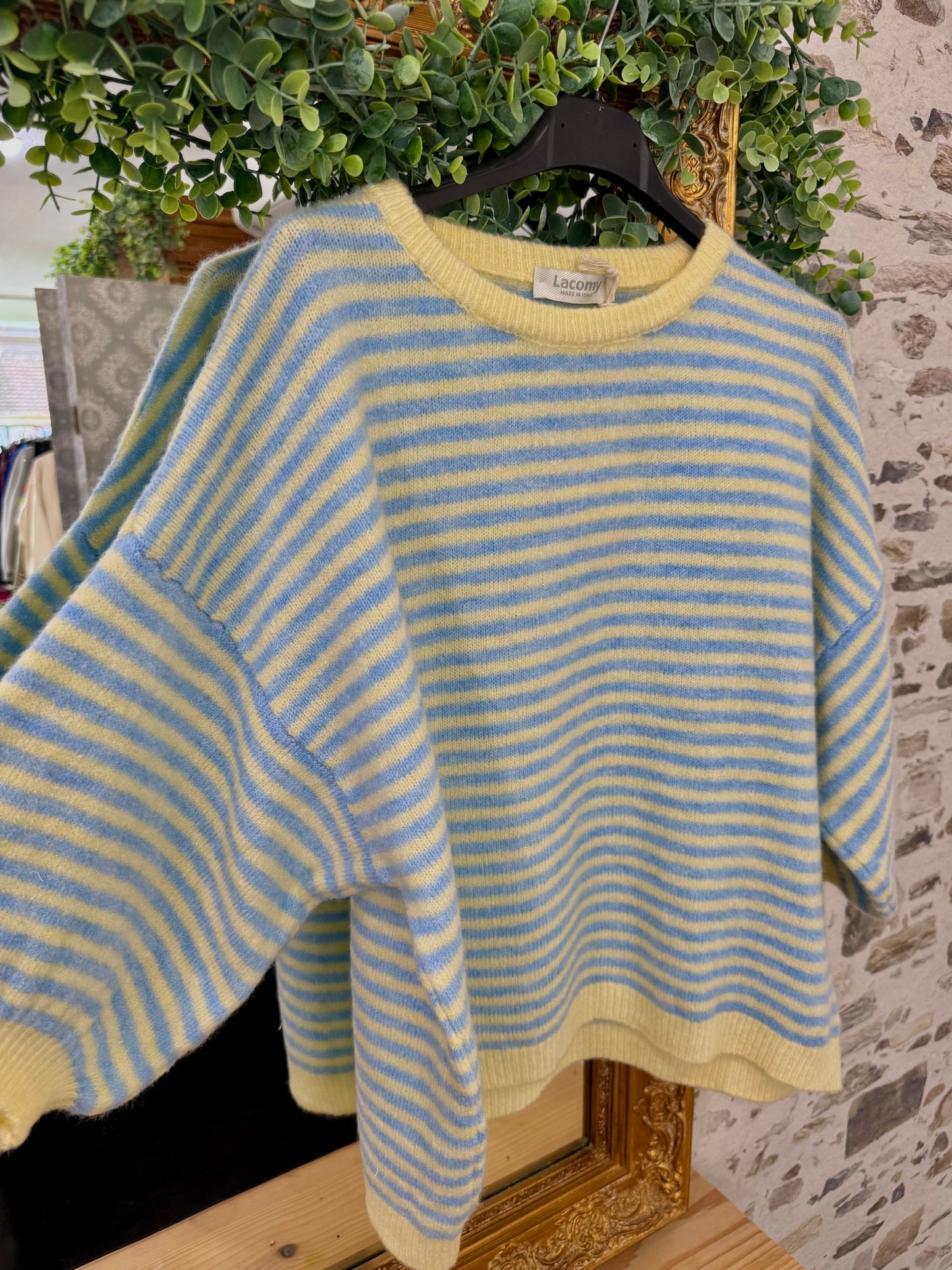 Pull "Lola" - rayé jaune/bleu