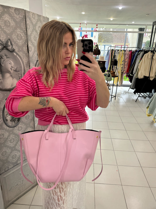 Sac cabas " Cygne"- Rose