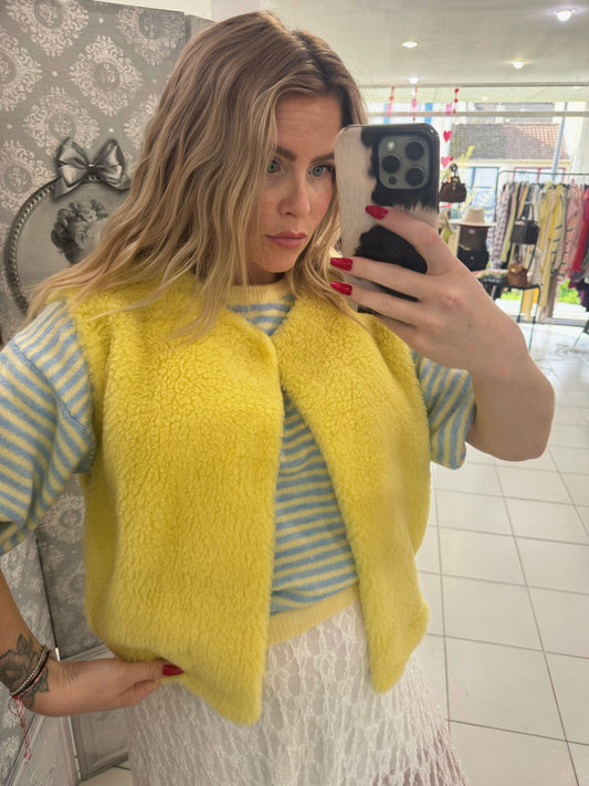 Veste moumoute - Jaune