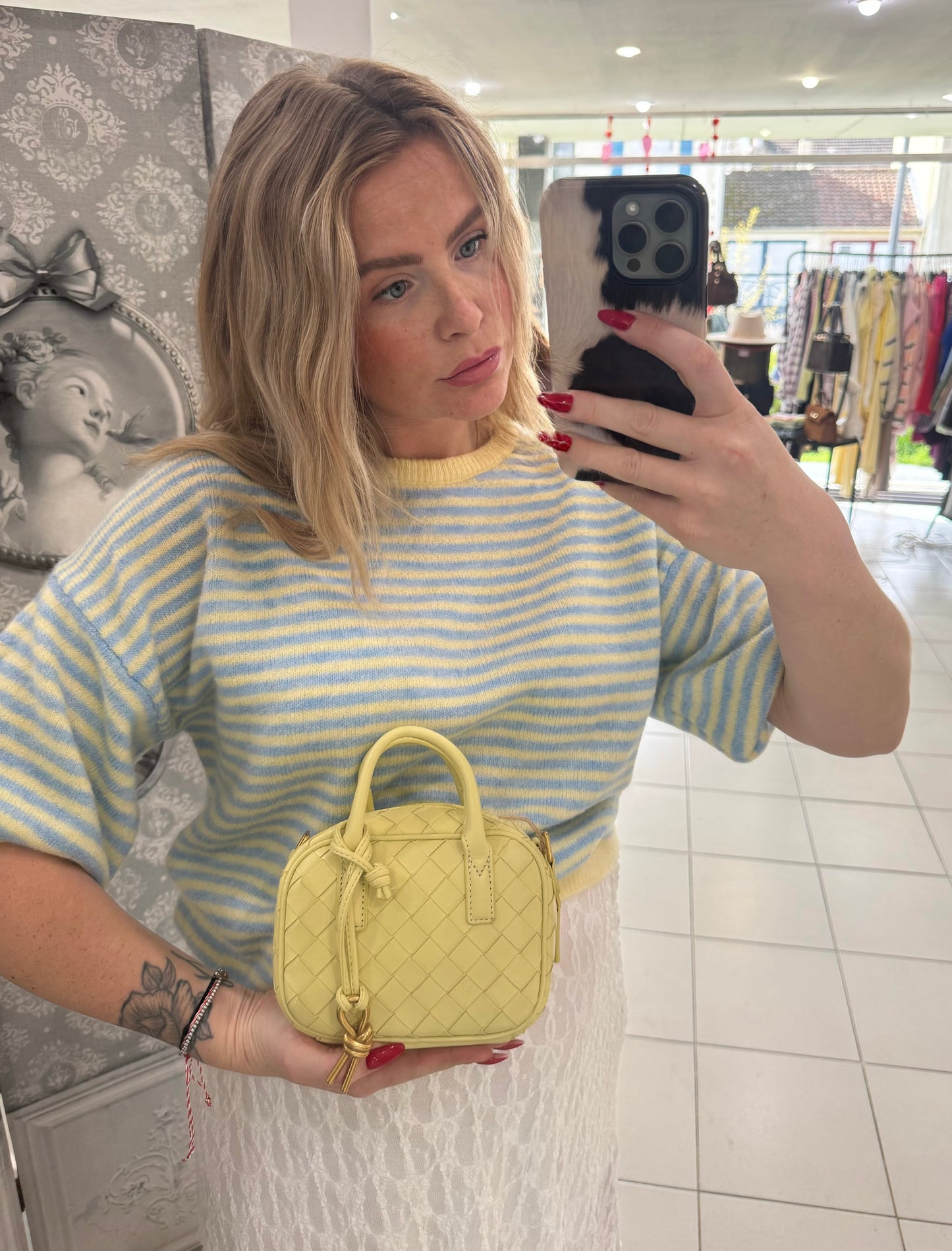 Pull "Lola" - rayé jaune/bleu