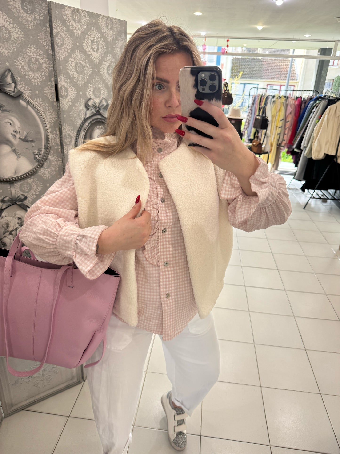 Veste moumoute - Blanc