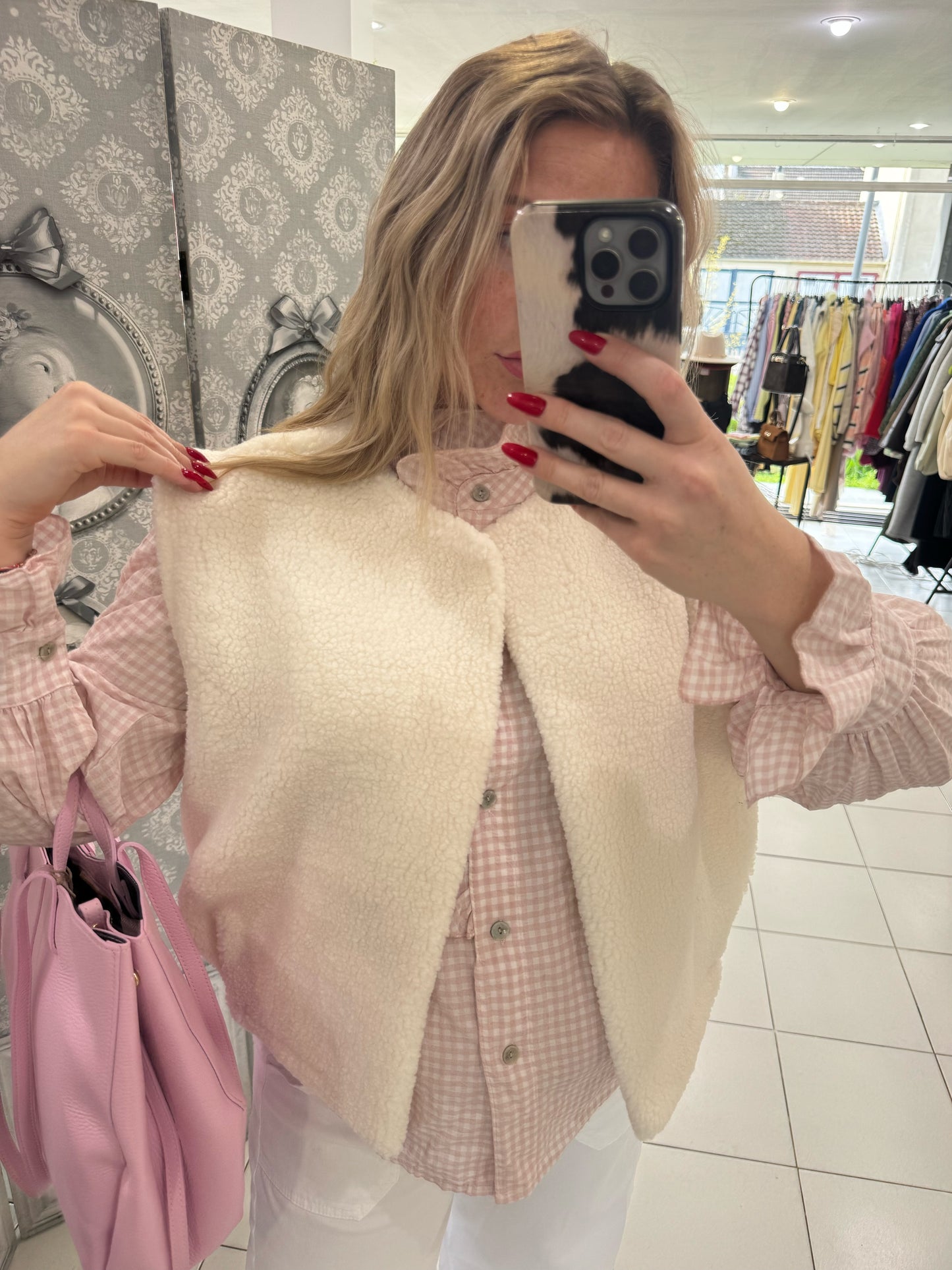 Veste moumoute - Blanc