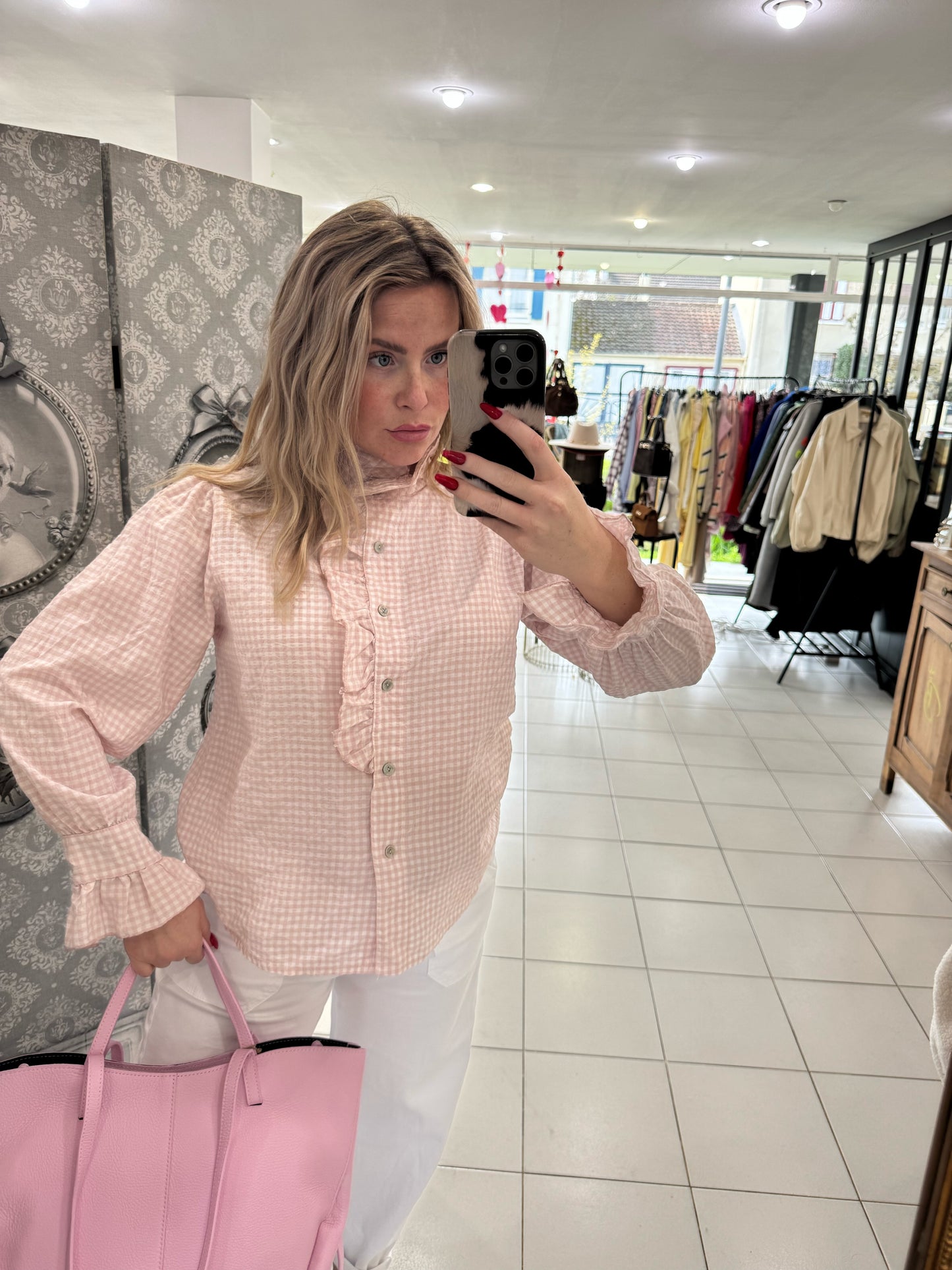 Chemisier Vichy - rose