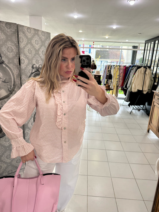 Chemisier Vichy - rose