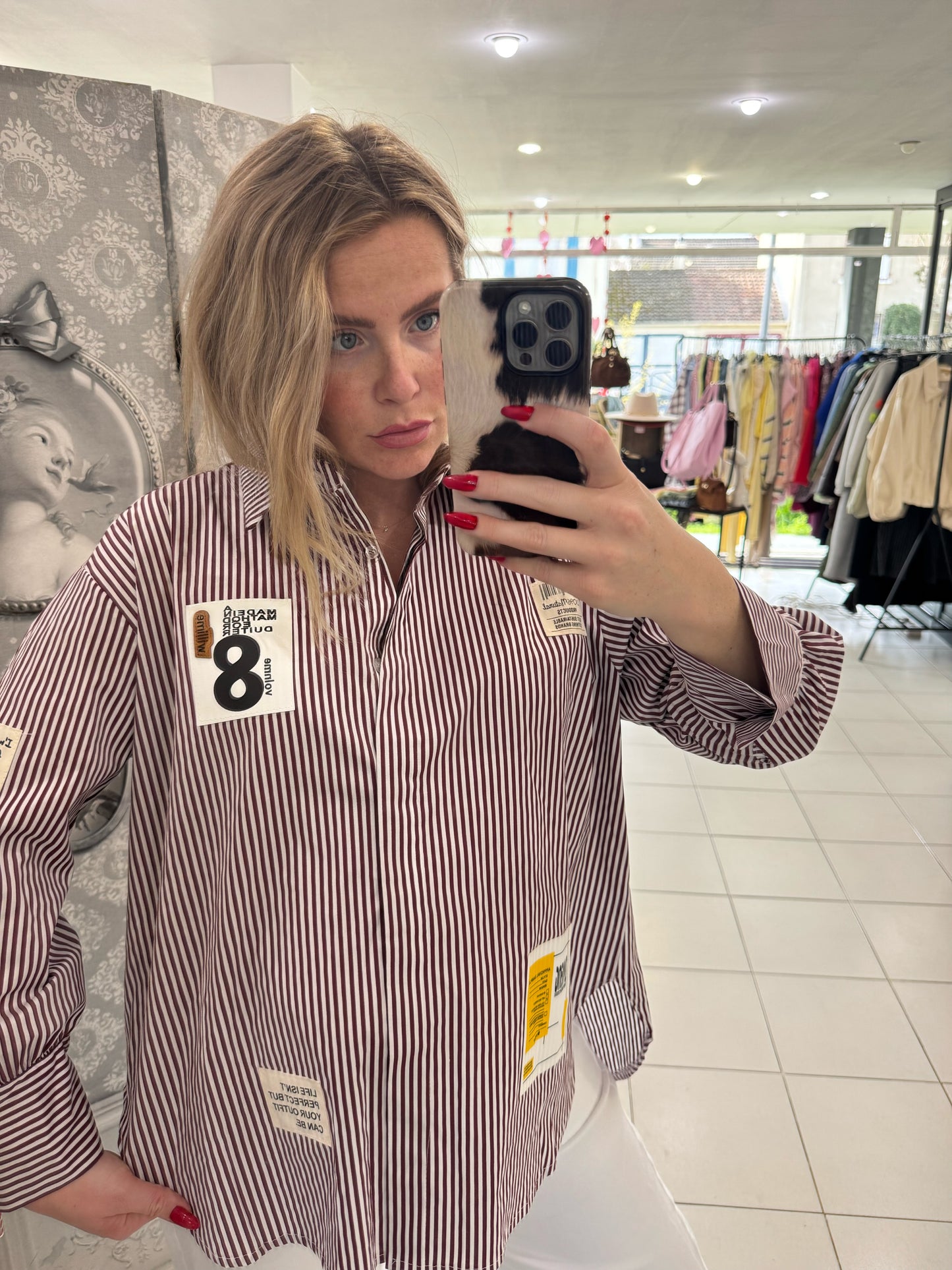 Chemise "Bastien" - rayé Prune