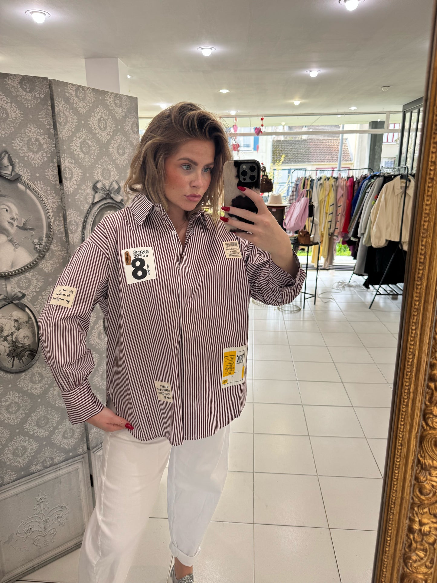 Chemise "Bastien" - rayé Prune