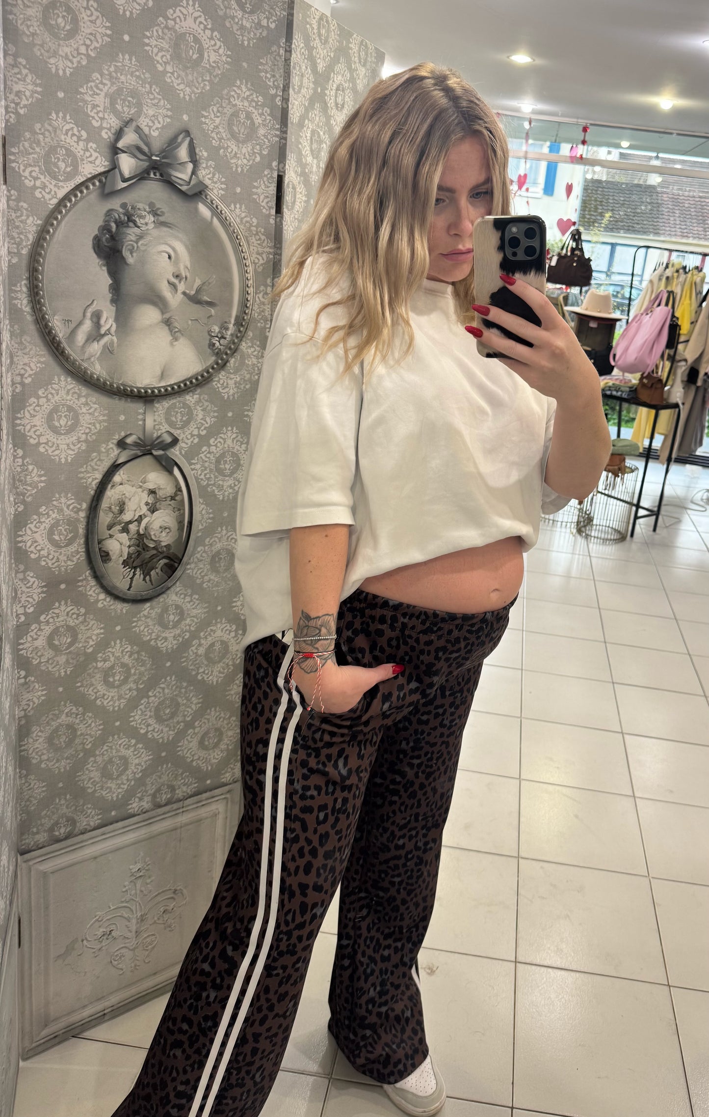 Pantalon jogging léopard