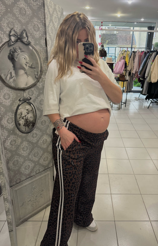 Pantalon jogging léopard
