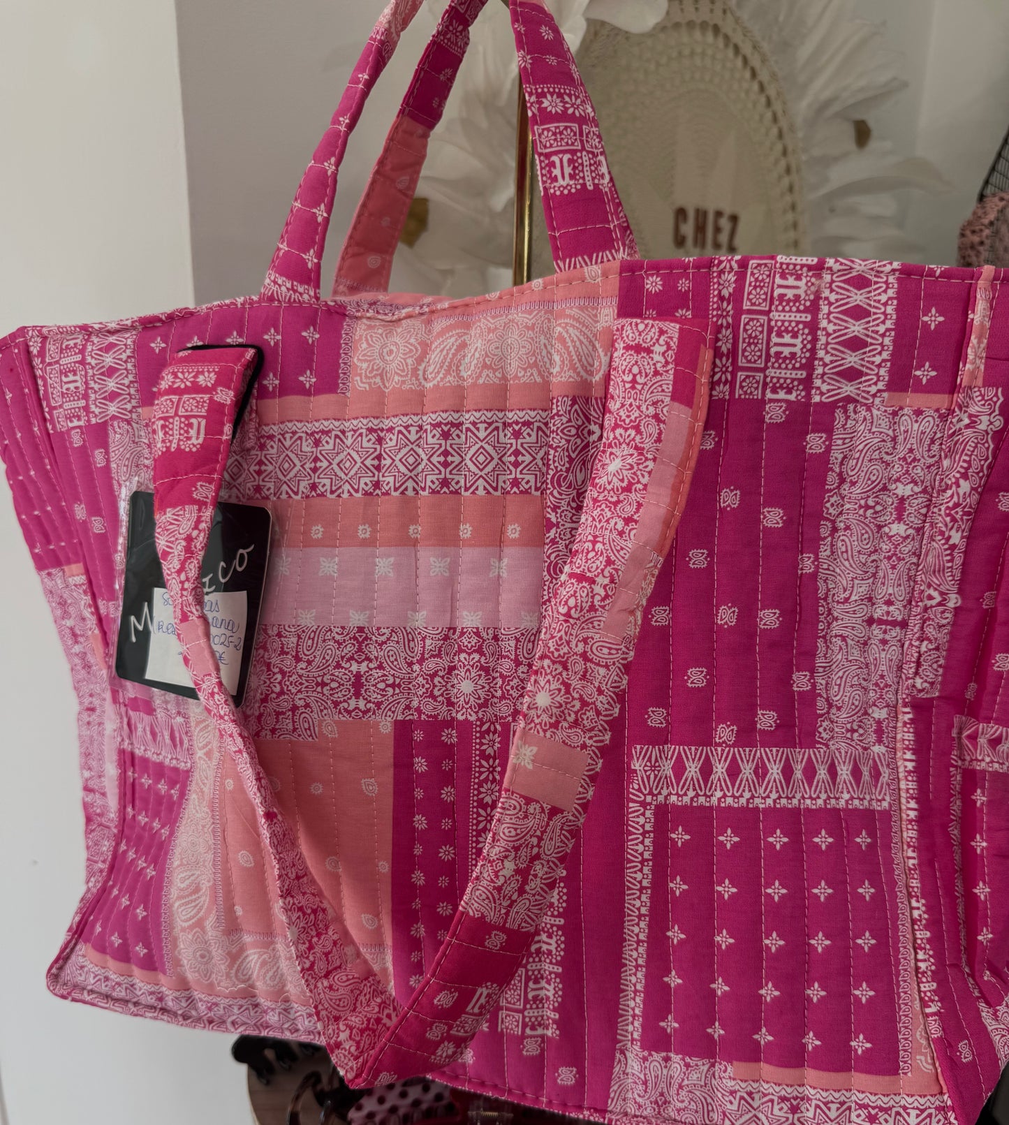 Sac cabas "Bandana" - Rose