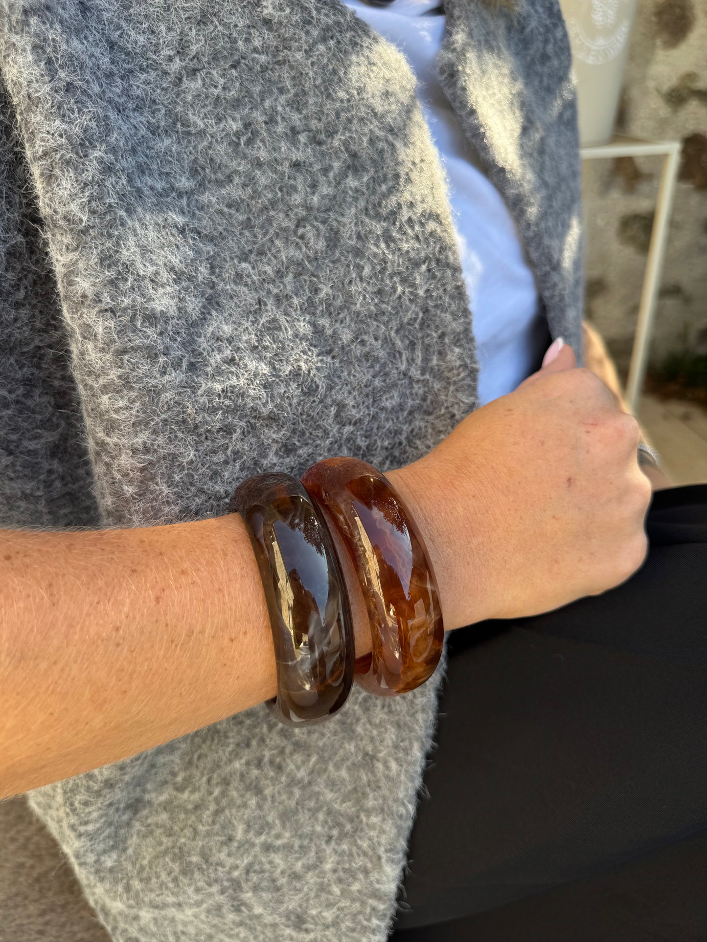 Jonc en resine choco