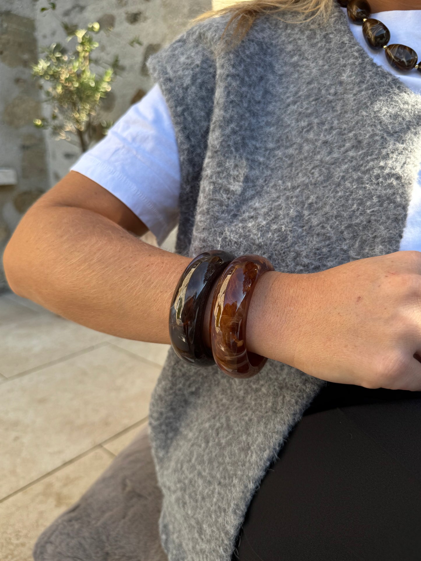 Jonc en resine cuivré