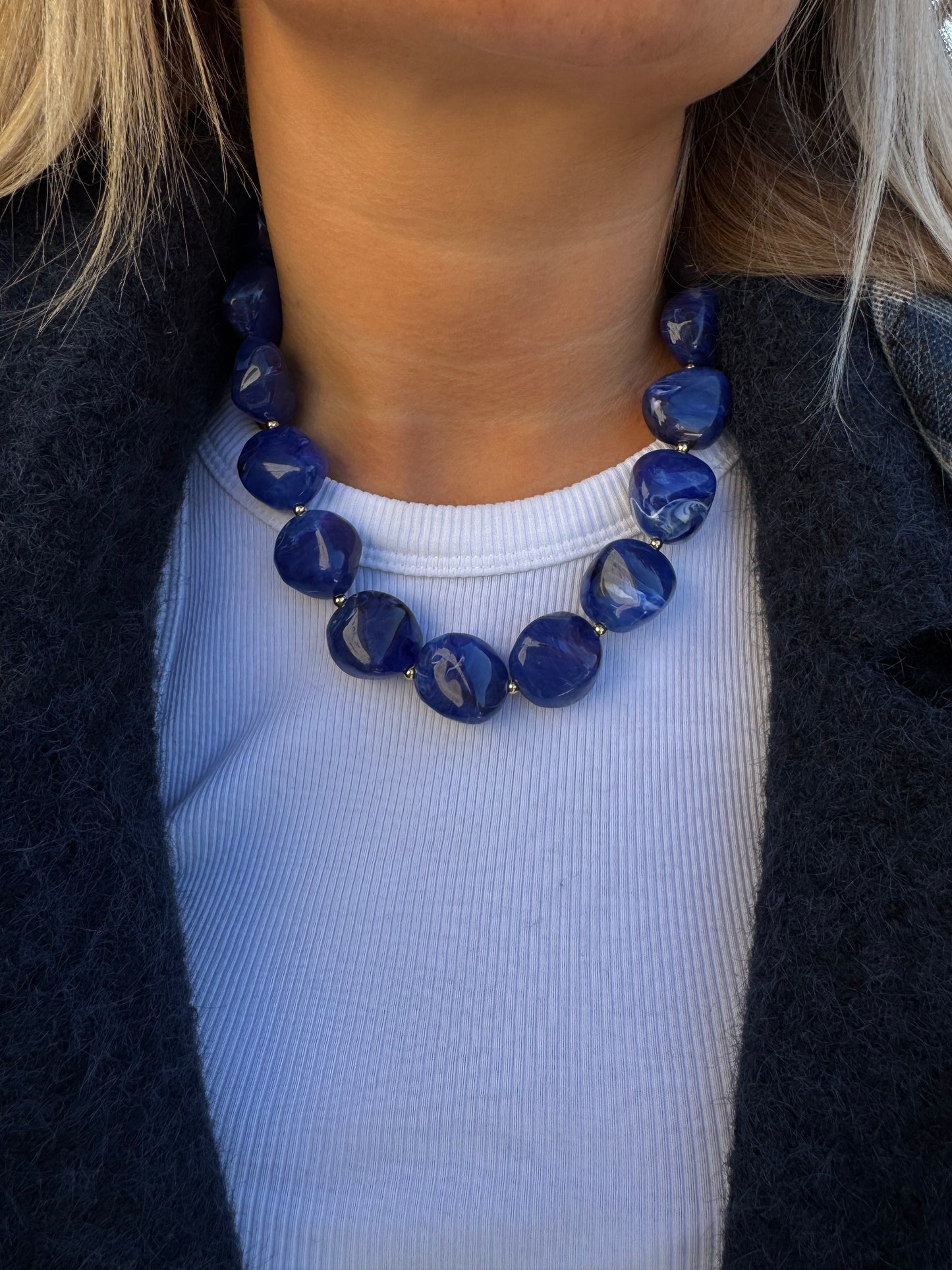 Collier Olivia  bleu