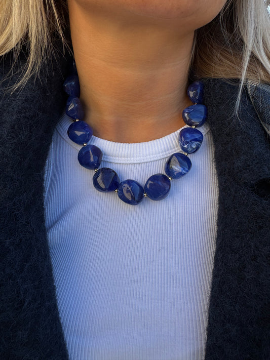 Collier Olivia  bleu