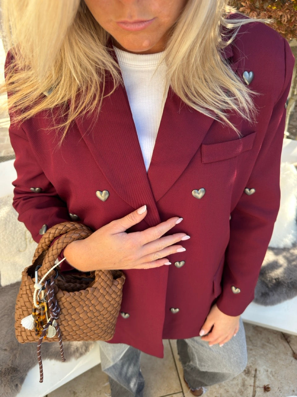 Veste blazer "Love" wine