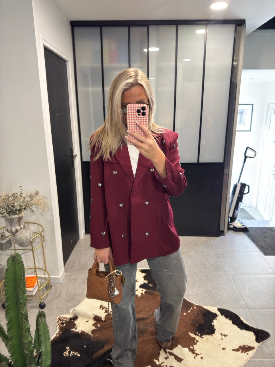 Veste blazer "Love" wine