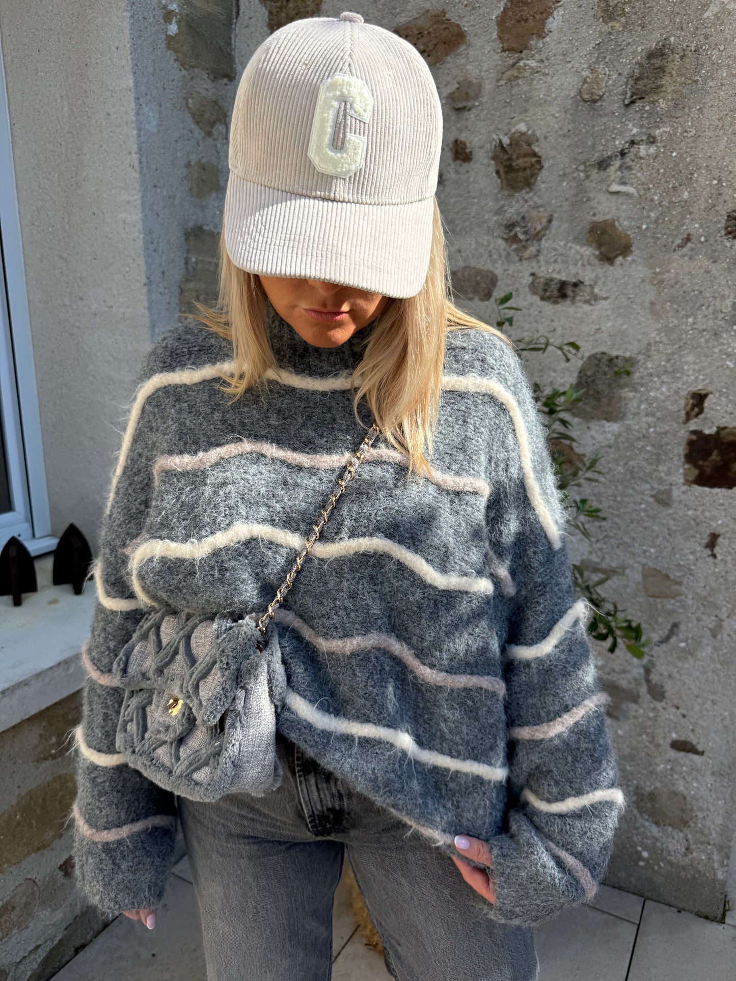 Pull gris «  Malo »