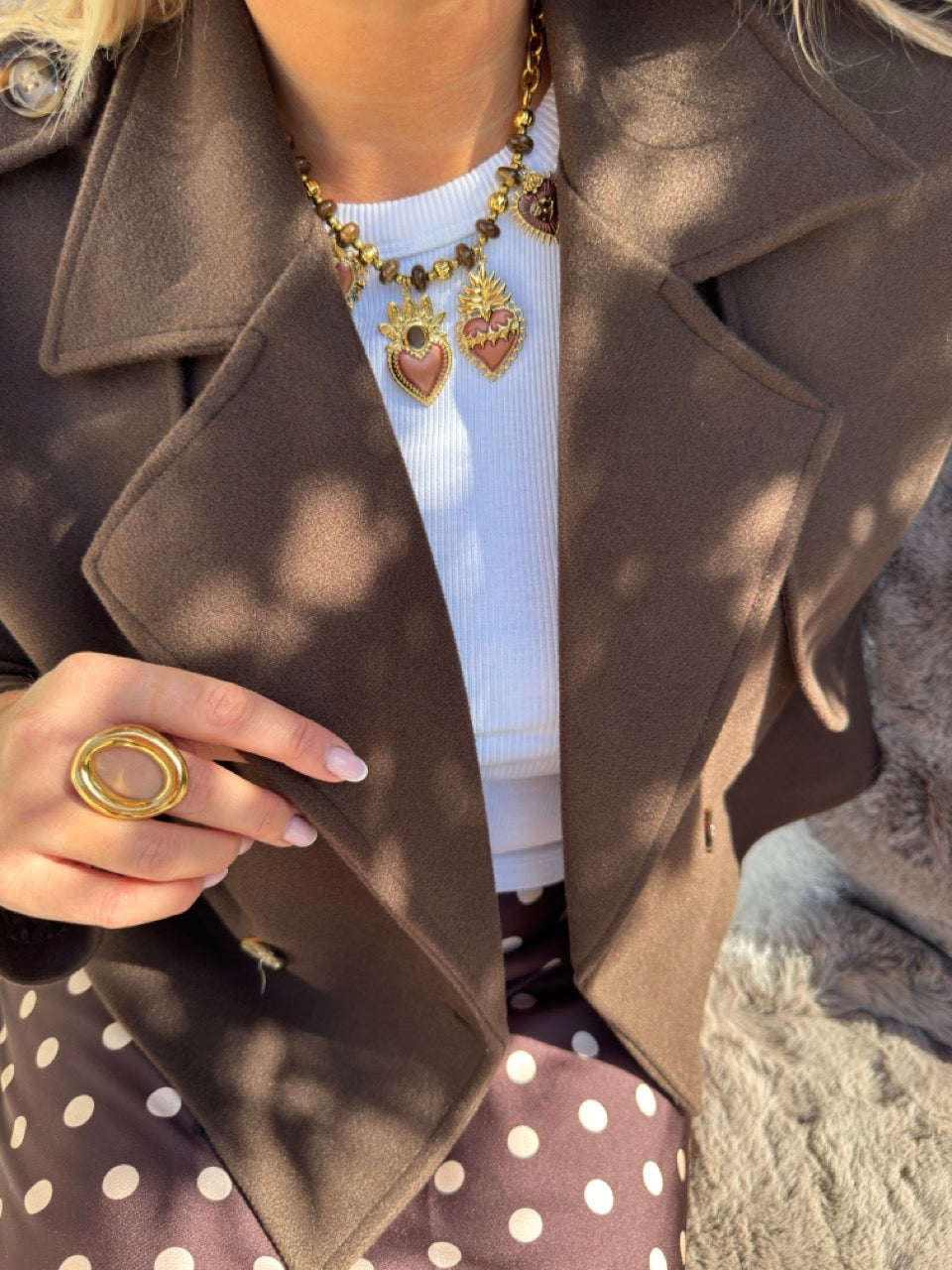 Veste courte choco "Solange"