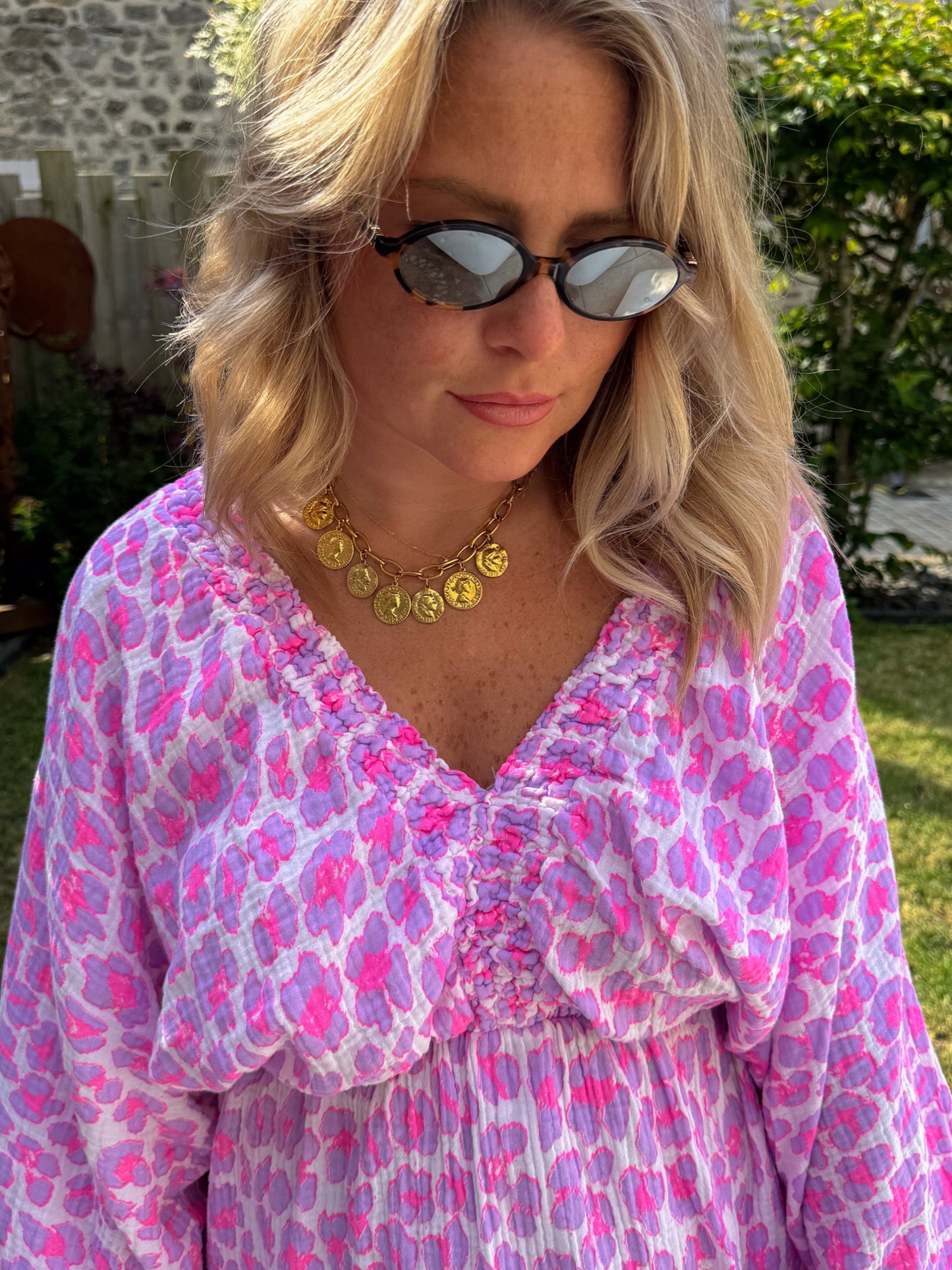 Robe courte léopard violet IBIZA