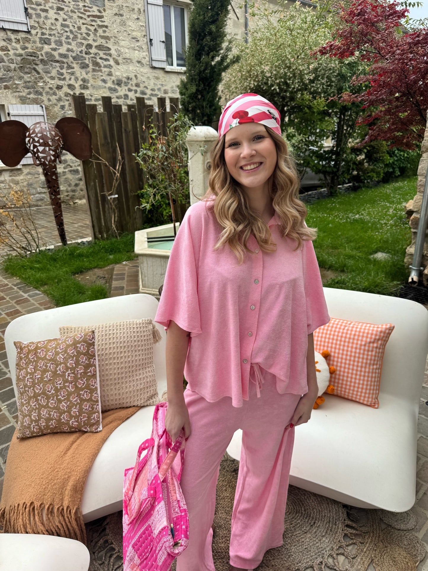 Chemise en éponge - rose