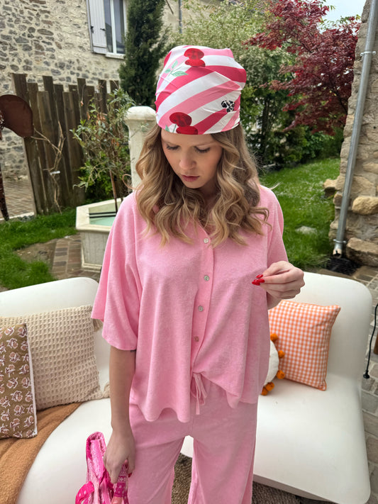 Chemise en éponge - rose