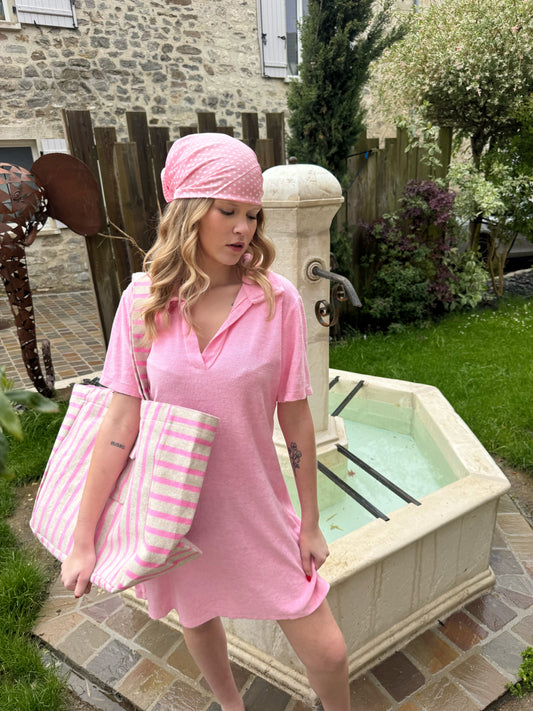 Robe éponge- Rose