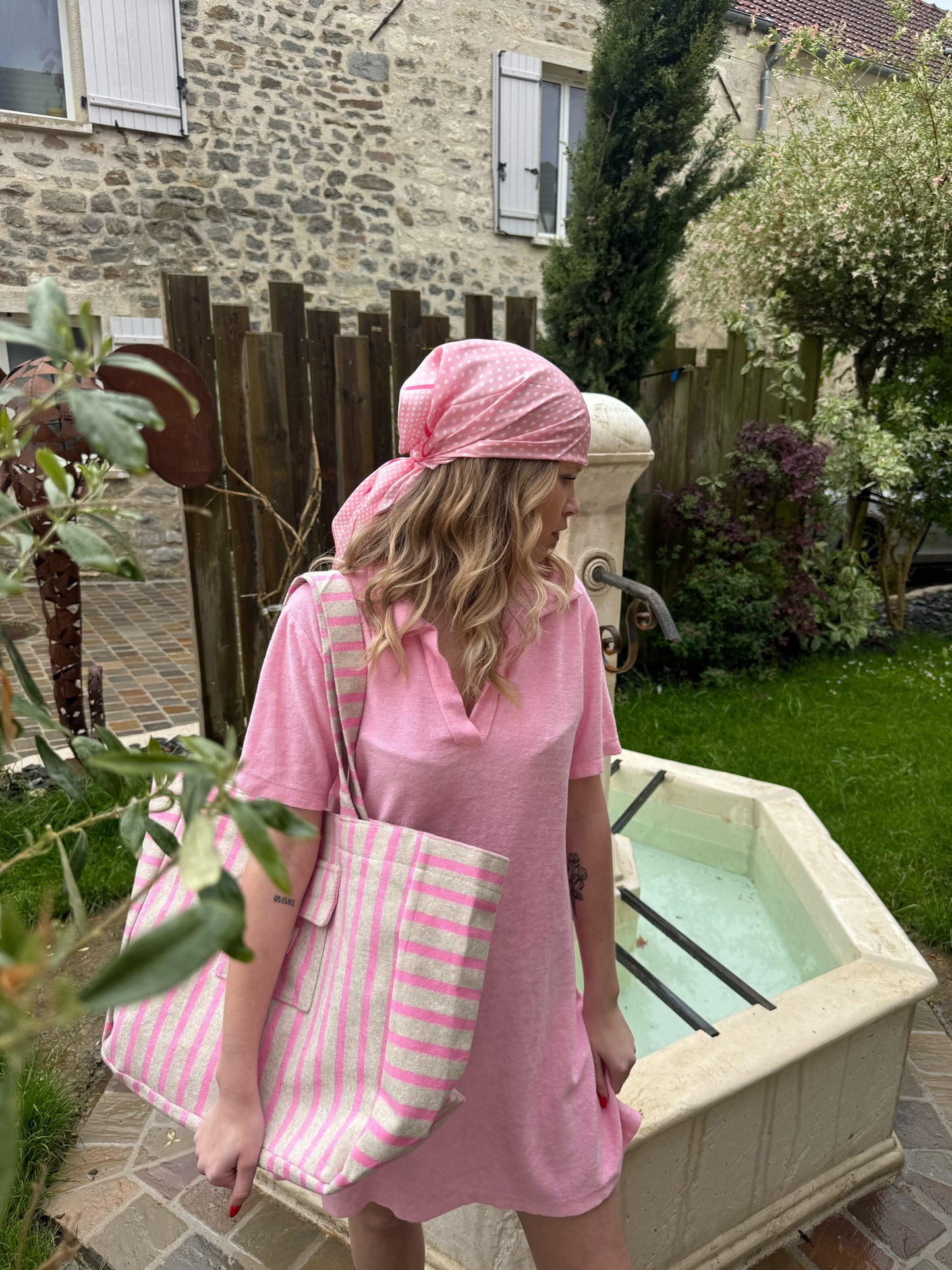 Robe éponge- Rose