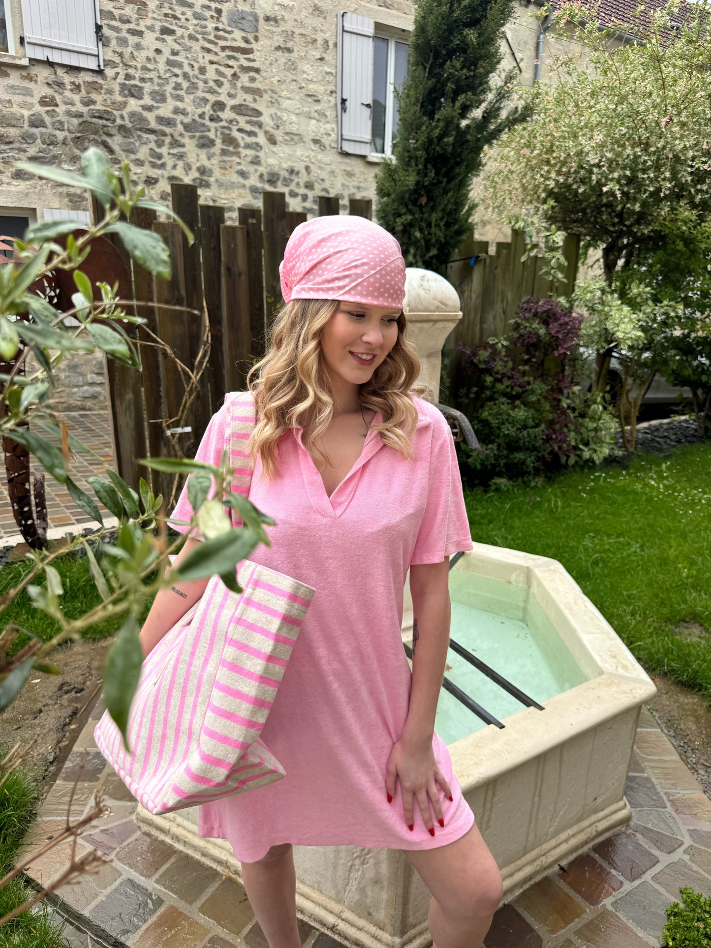 Robe éponge- Rose