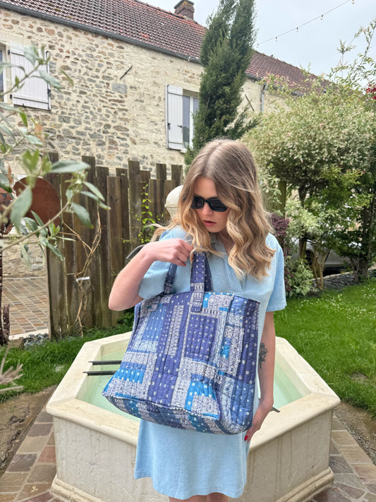 Sac cabas "Bandana" - Bleu