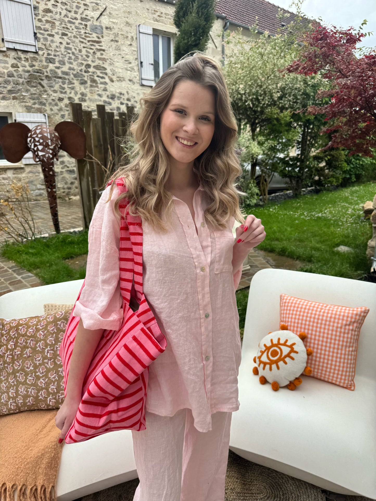 Ensemble Lino Rose