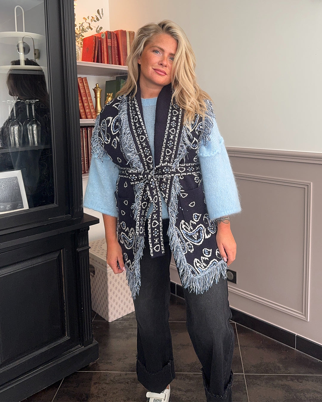 Gilet Bandana bleu marine