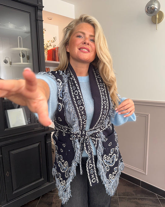 Gilet Bandana bleu marine